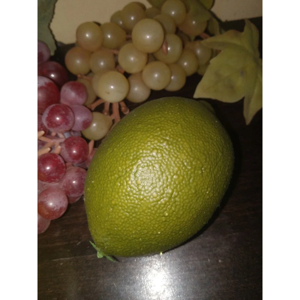 Artificial Fruit Lifelike Fake Grapes Pear Lime Lemon Faux Decor‎ Fall Autumn
